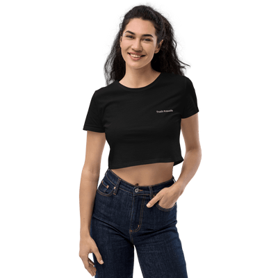 Organic Cotton Embroidered TRUTH PREVAILS Women's Crop Top - Top Health Naturals